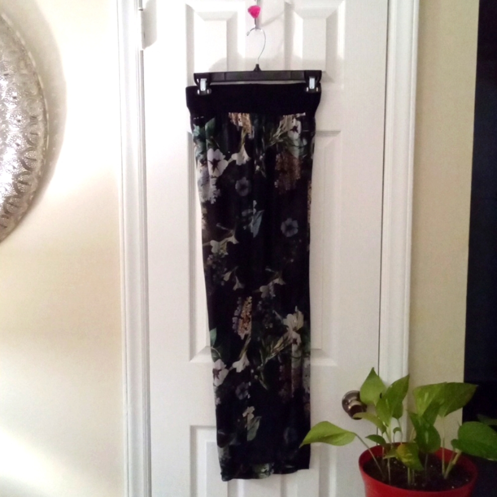 M Floral Wide Leg Pants